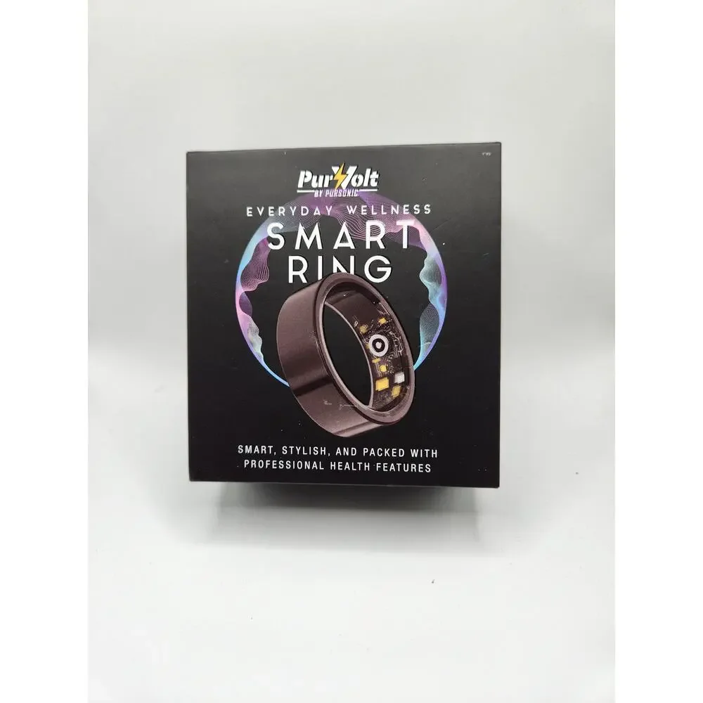 PurVolt Smart Ring Health Wellness Tracker Brown New